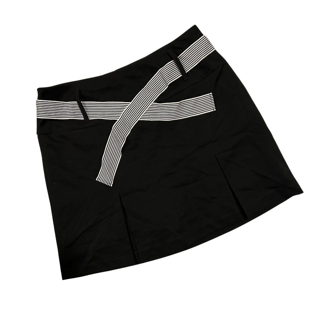 NWT Golftini Women's For The Love Of Golf Black Golf Skort with Belt